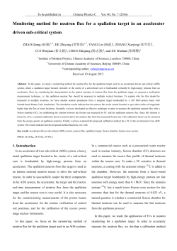 Monitoring method for neutron flux for a spallation target in an