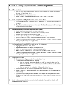 6 STEPS to setting up problem free Turnitin assignments