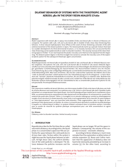Dilatant Behavior of Systems with the Thixotropic Agent Aerosil 380