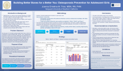 Building Better Bones for a Better You: Osteoporosis Prevention for