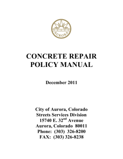 concrete repair policy statement