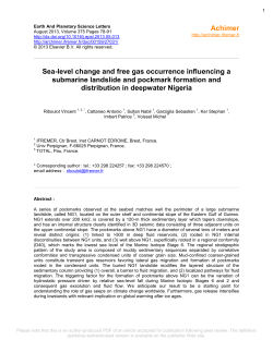 Sea-level change and free gas occurrence influencing a submarine