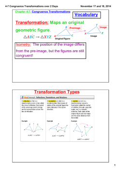 4-7 Congruence Transformations over 2 Days