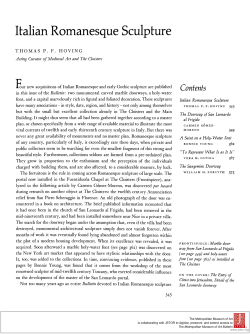 Italian Romanesque Sculpture