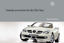 Genuine Accessories For The SLK-Class - mercedes