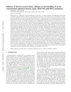 Influence of electron-neutral elastic collisions on the instability of an
