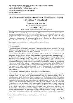 Charles Dickens` analysis of the French Revolution in a Tale of Two