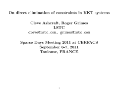 On direct elimination of constraints in KKT systems