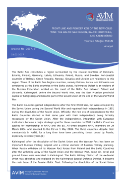 FRONT LINE AND POWDER KEG OF THE NEW COLD WAR: THE