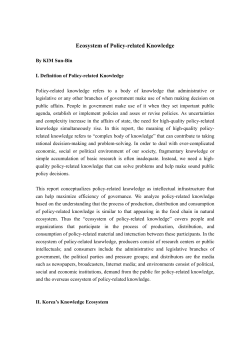Ecosystem of Policy-related Knowledge