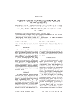 PROBIOTIC INCREASE THE ANTIRABIES HUMORAL IMMUNE