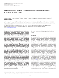 Pathways Between Childhood Victimization and