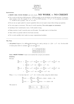 Exam 2 - FAU Math