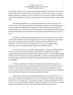Testimony - Senate Armed Services Committee