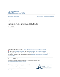 Pesticide Adsorption and Half-Life - DigitalCommons@USU