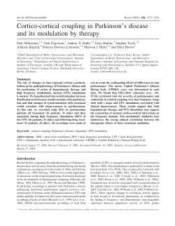Cortico-cortical coupling in Parkinson`s disease