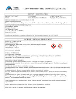 (SDS): GRANITE - Martin Marietta