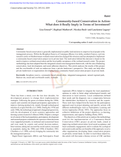 Community-based Conservation in Action: What does it Really Imply