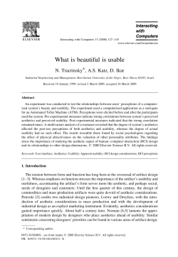 What is beautiful is usable