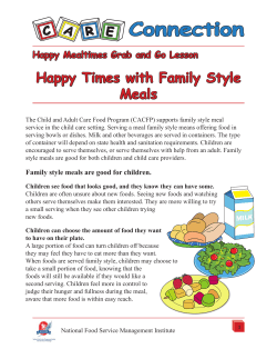 Happy Times with Family Style Meals