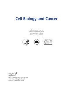 Cell Biology and Cancer - California Biomedical Research Association
