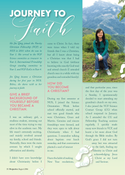 Give a brief background of yourself before you became a Christian