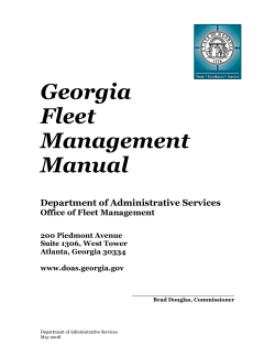 Georgia Fleet Management Manual