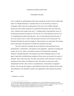 Justification, Realism and the Past