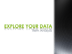 Item Analysis
