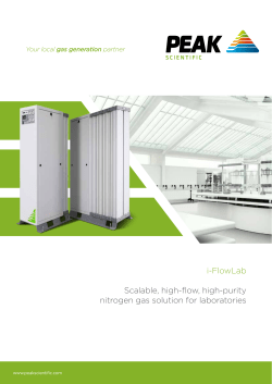 i-FlowLab Scalable, high-flow, high-purity nitrogen gas solution for