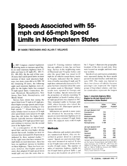 Speeds Associated with 55- mph and 65-mph Speed