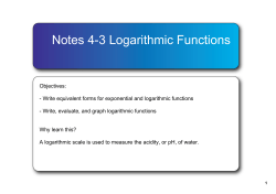 logarithmic function
