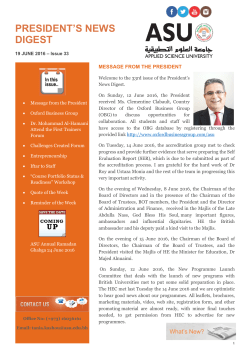 33th President`s News Digest 19-06-2016