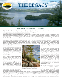 the legacy - Lakes Region Conservation Trust