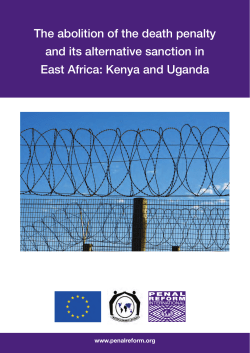 The abolition of the death penalty and its alternative sanction in East
