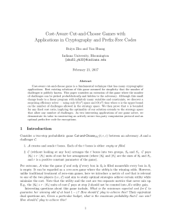 Cost-Aware Cut-and-Choose Games with Applications in