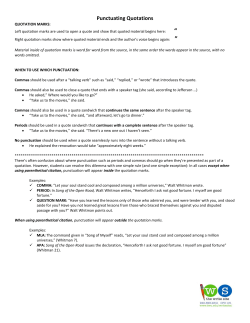 Punctuating Quotations