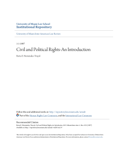 Civil and Political Rights-An Introduction