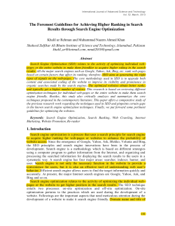 The Foremost Guidelines for Achieving Higher Ranking in Search