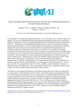 Achieving Supercritical Fluid CO2 Pressures Directly from Thermal