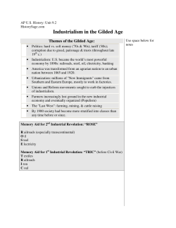 Industrialism in the Gilded Age