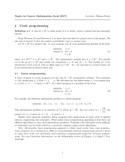 4 Conic programming