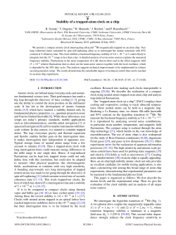 Stability of a trapped-atom clock on a chip - Syrte