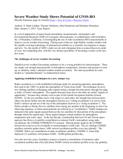 Severe Weather Study Shows Potential of GNSS-RO