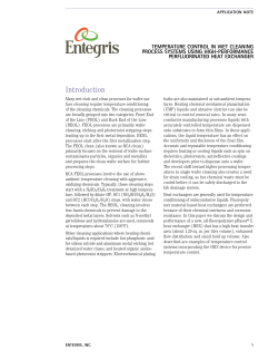 Temperature Control in Wet Cleaning Process Systems