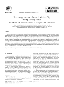 The energy balance of central Mexico City during the dry season