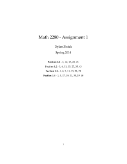 Math 2280 - Assignment 1