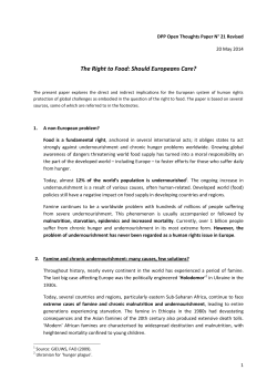The Right to Food: Should Europeans Care? - Coe