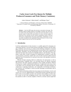 Cache-Aware Lock-Free Queues for Multiple Producers/Consumers