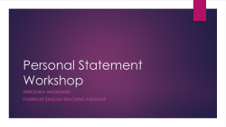 Personal Statement Workshop